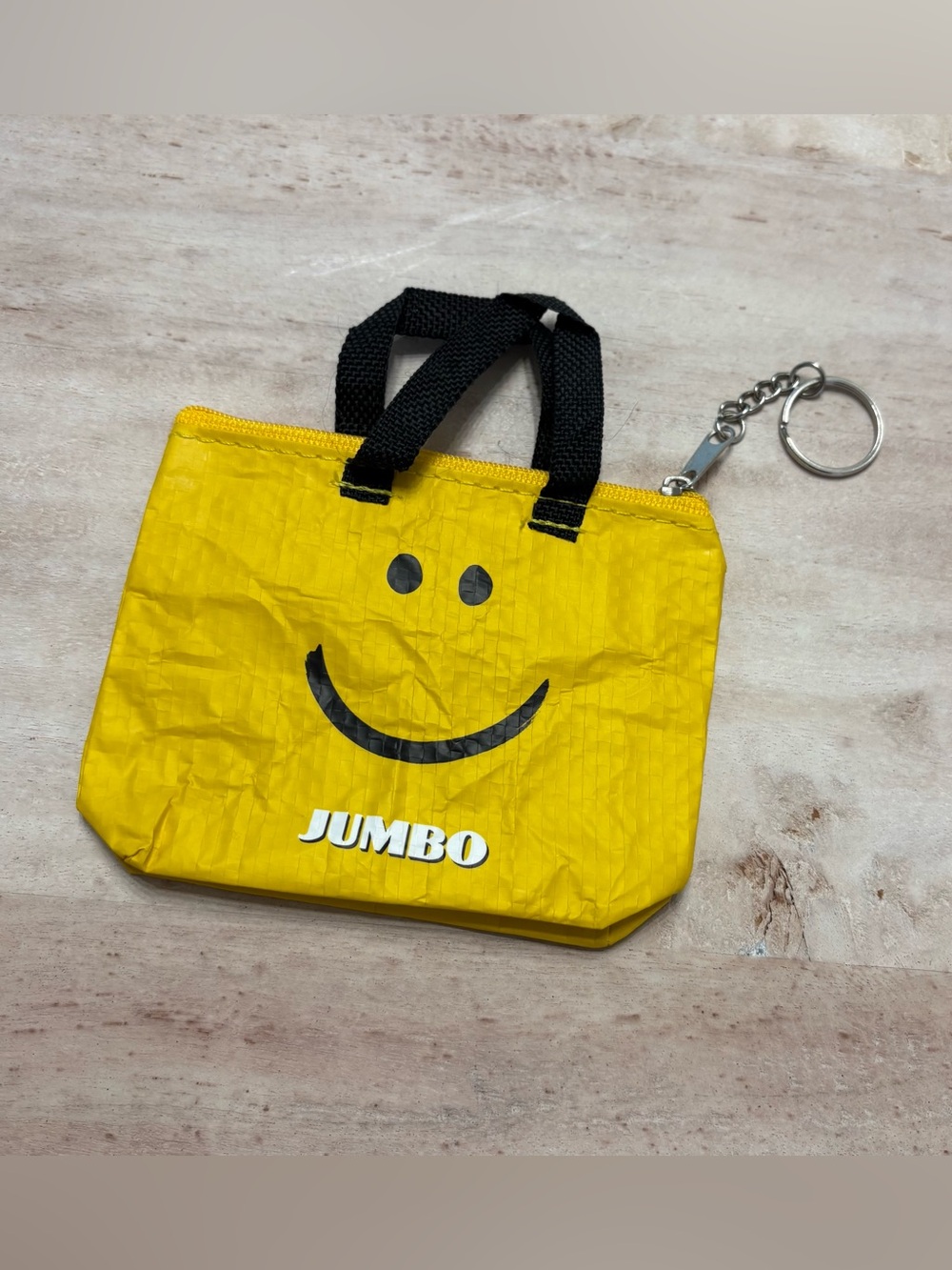 🆕 JUMBO Grocery Amsterdam Tassie Mini Zippered Tote Bag / Keychain